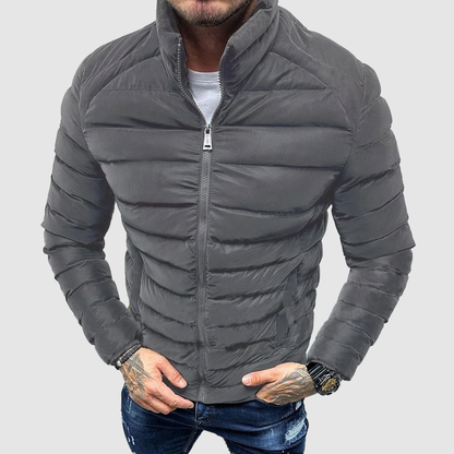 Oliver | Padded winter jacket with high collar for men