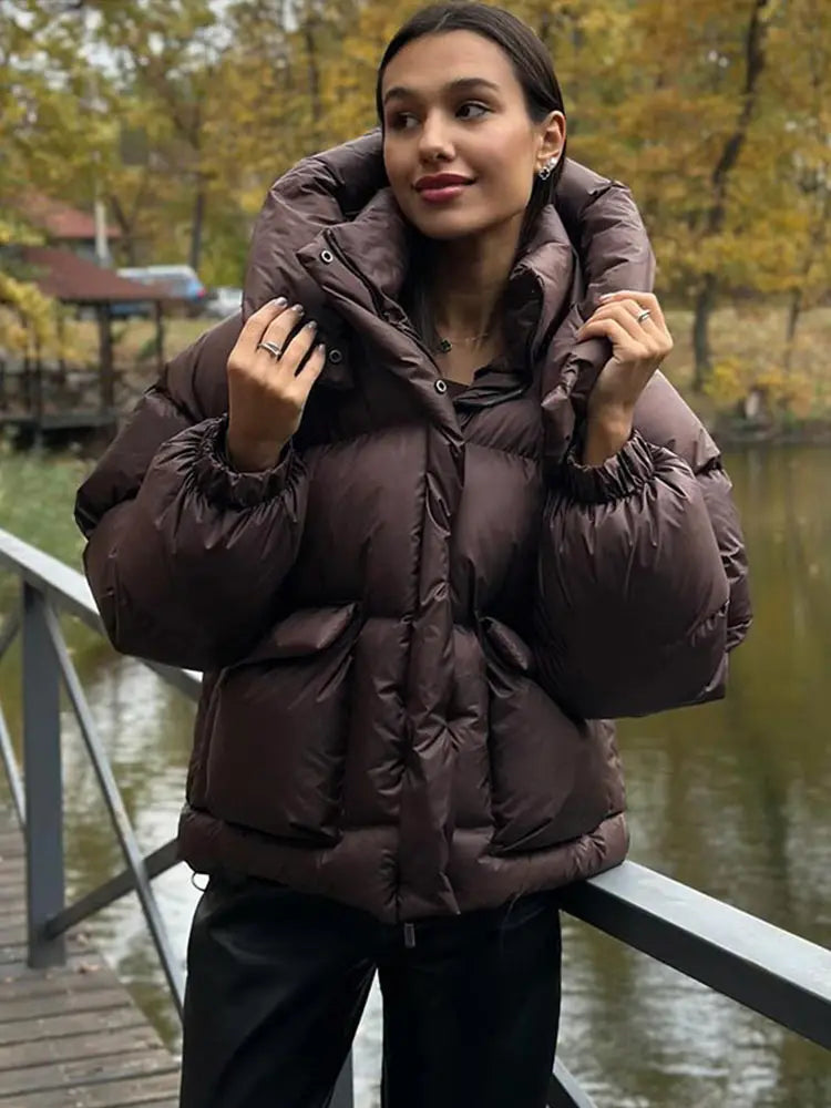Warm Thick Down Filled Women's Parka Coat