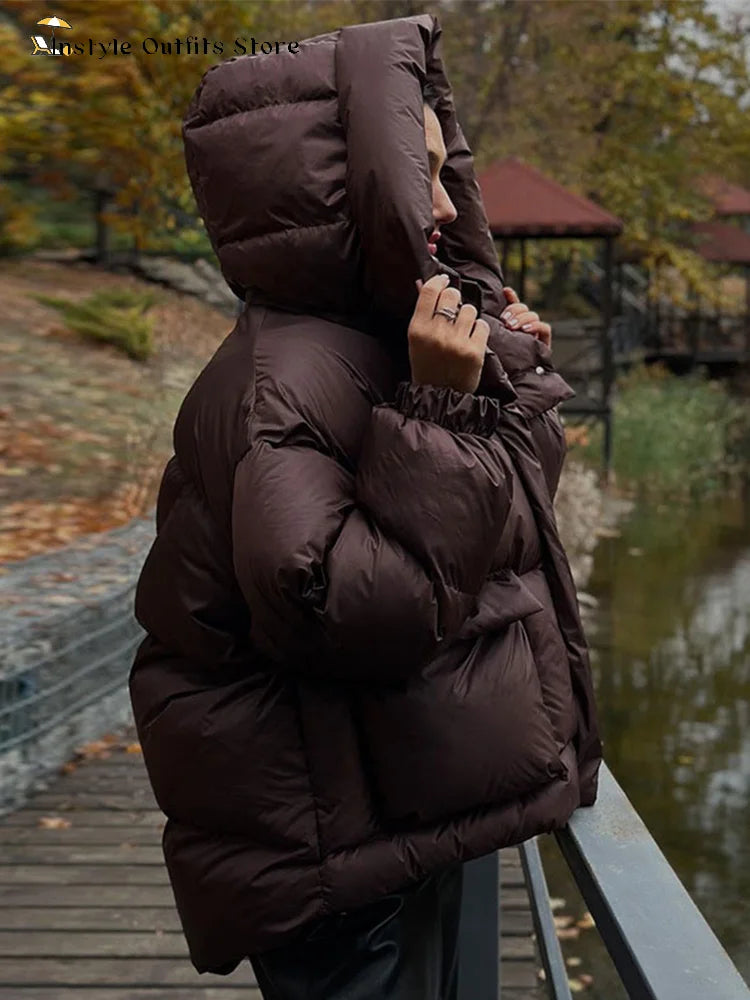 Warm Thick Down Filled Women's Parka Coat