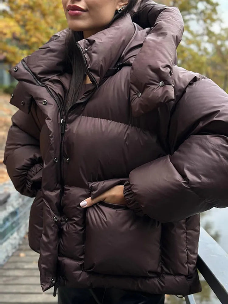 Warm Thick Down Filled Women's Parka Coat