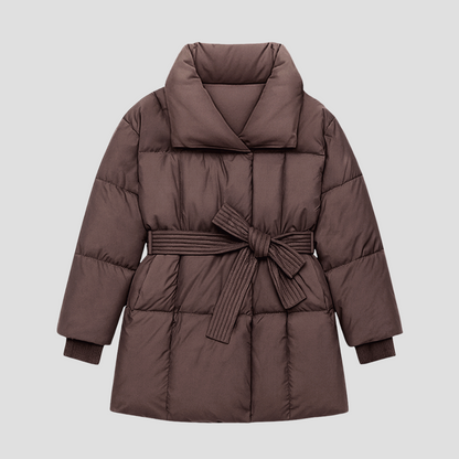 Women’s Belted Quilted Puffer Coat