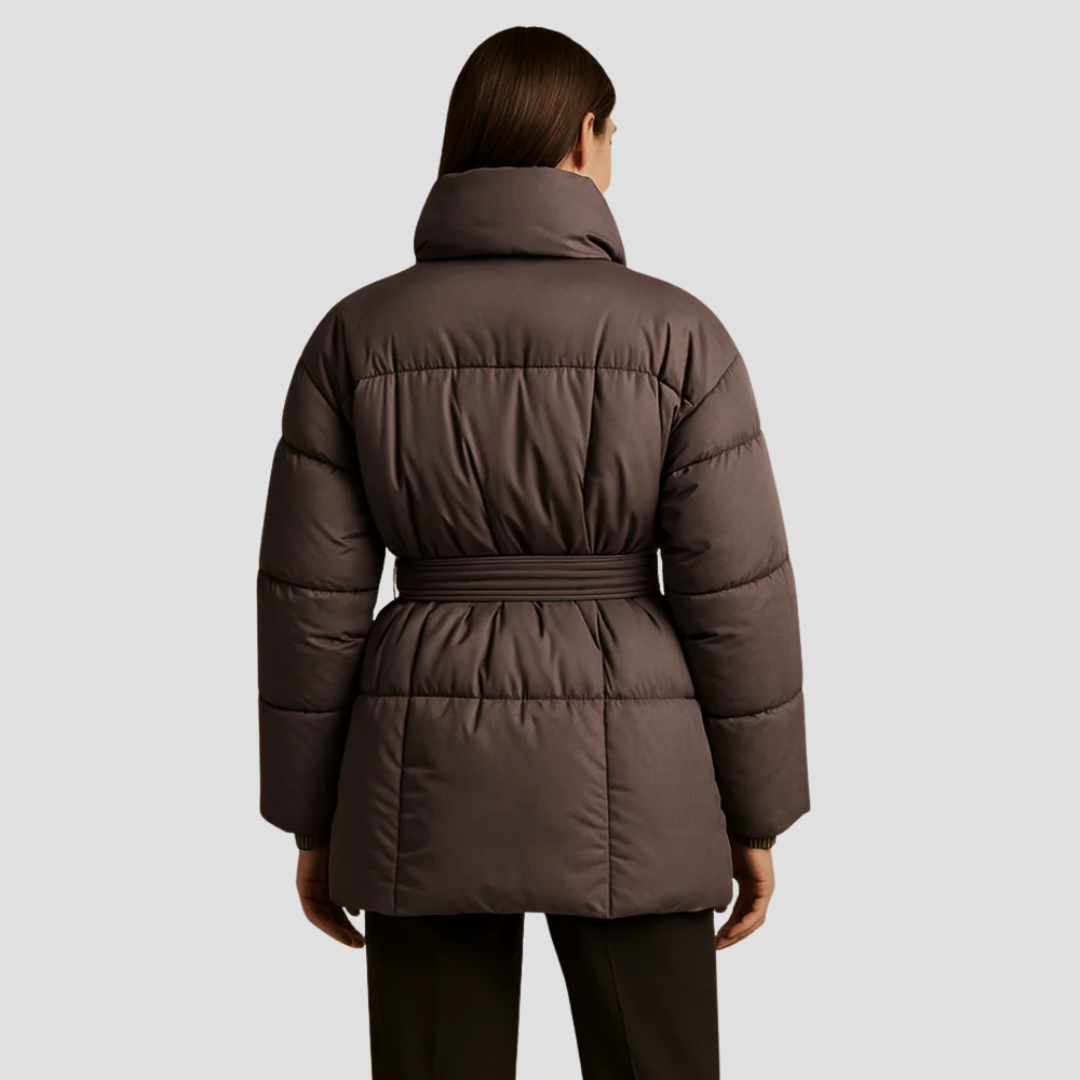 Women’s Belted Quilted Puffer Coat