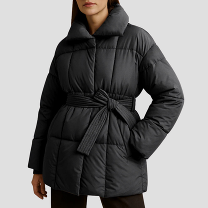 Women’s Belted Quilted Puffer Coat
