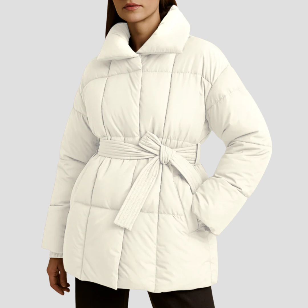 Women’s Belted Quilted Puffer Coat