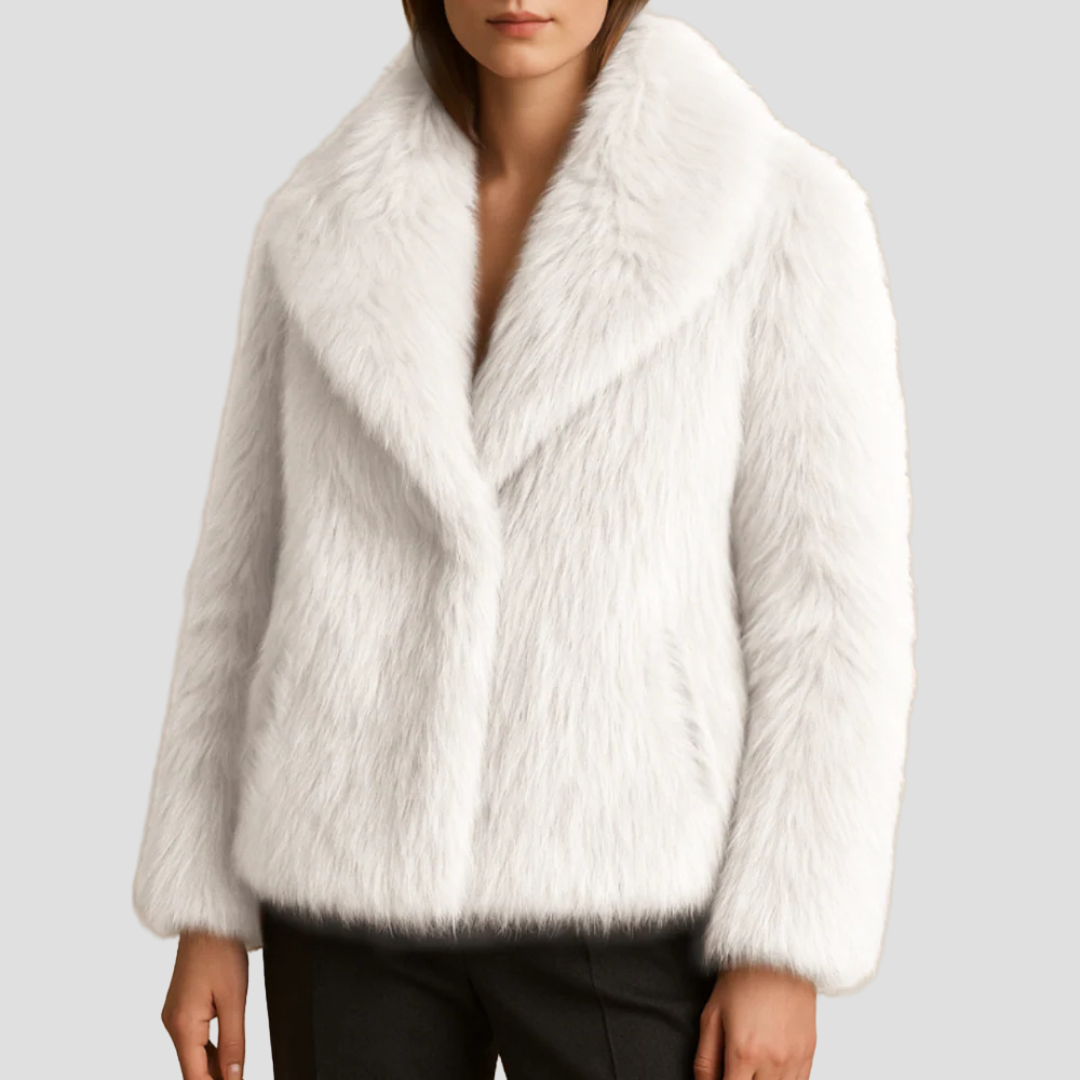 Women’s Plush Faux Fur Shawl Coat