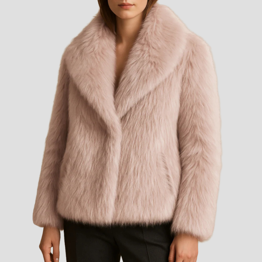 Women’s Plush Faux Fur Shawl Coat