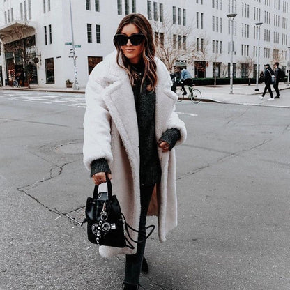 Juliette | Elegant Long Teddy Coat with Luxurious Look