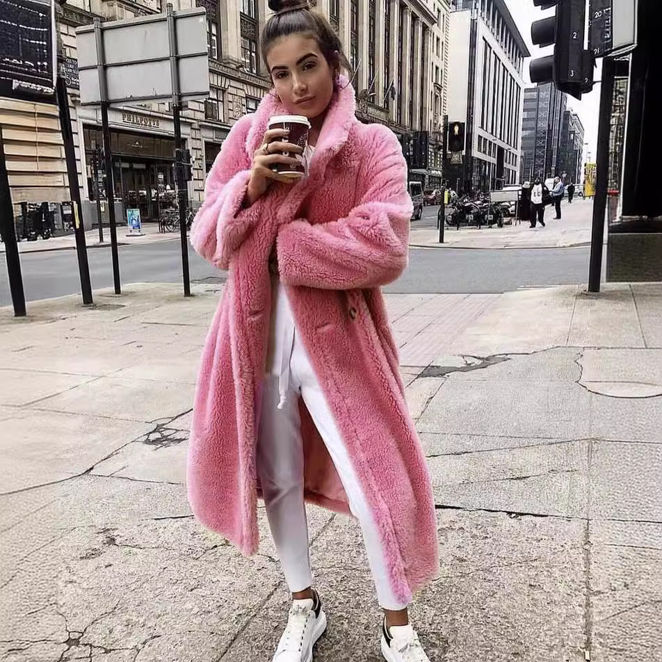 Juliette | Elegant Long Teddy Coat with Luxurious Look