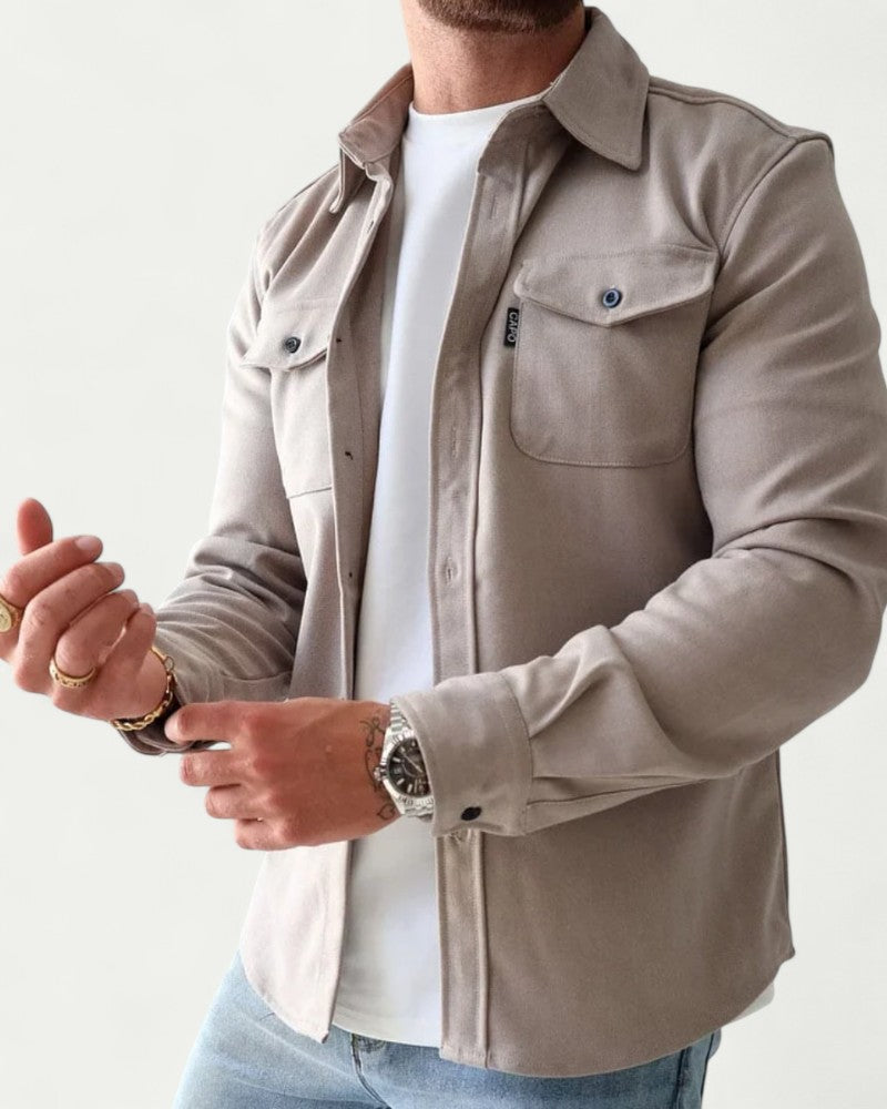 Men’s Fitted Button Down Overshirt