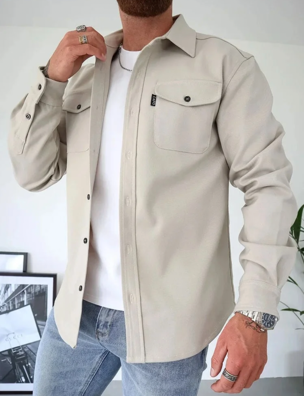 Slim Fit Classic Men's Dress Shirt