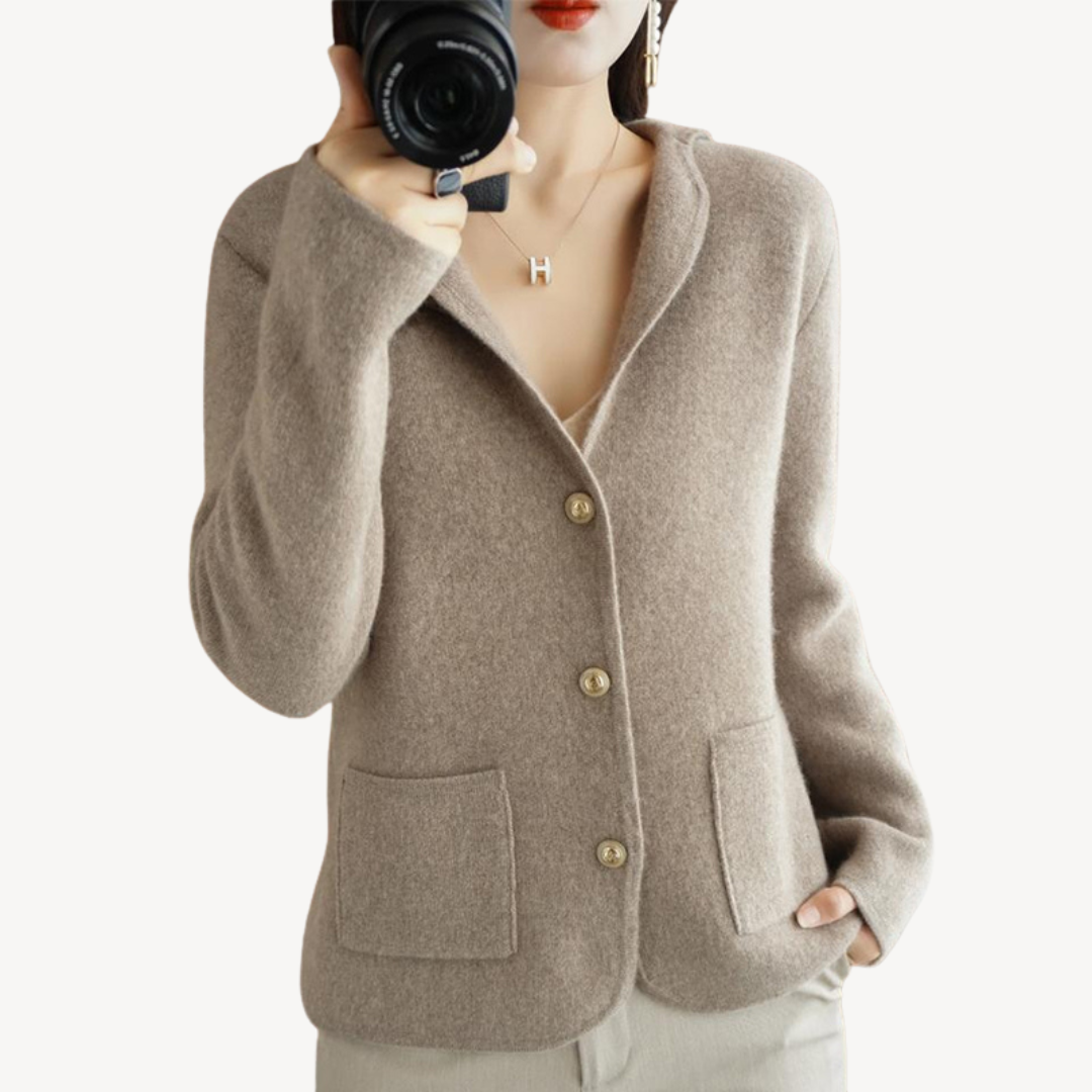 Women's Wool Buttoned Cardigan