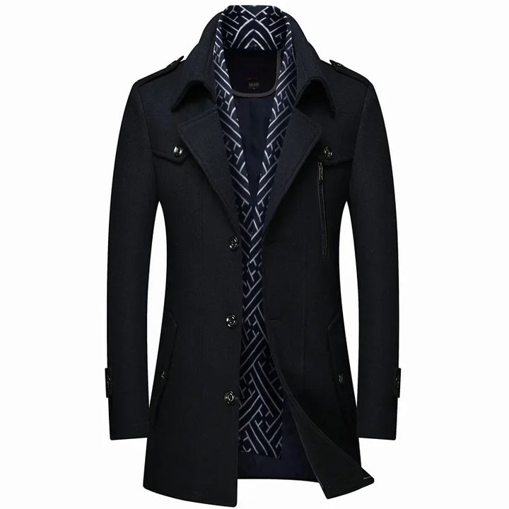 Elegant and functional men's warm winter jacket