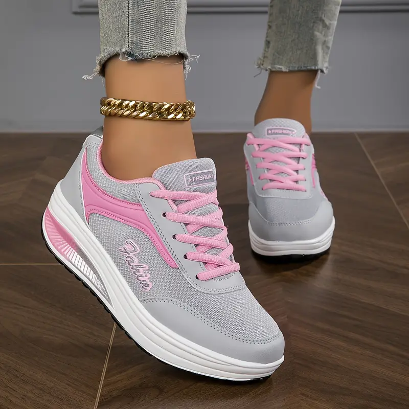 Women’s Premium Graphic-Print Platform Sneakers – Elevated Design & Stylish Pattern