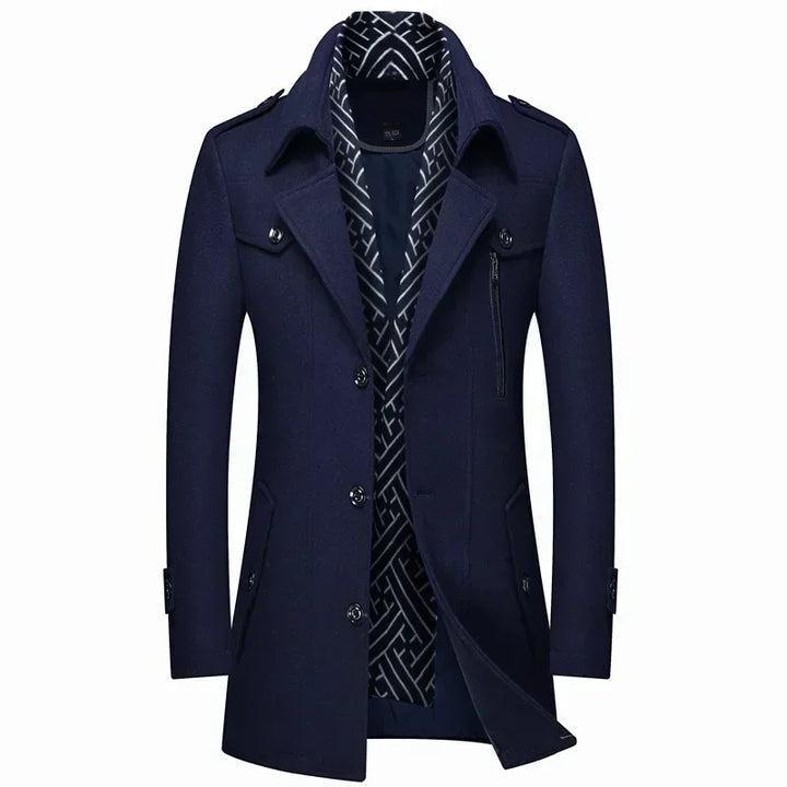 Elegant and functional men's warm winter jacket
