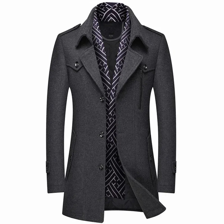 Elegant and functional men's warm winter jacket