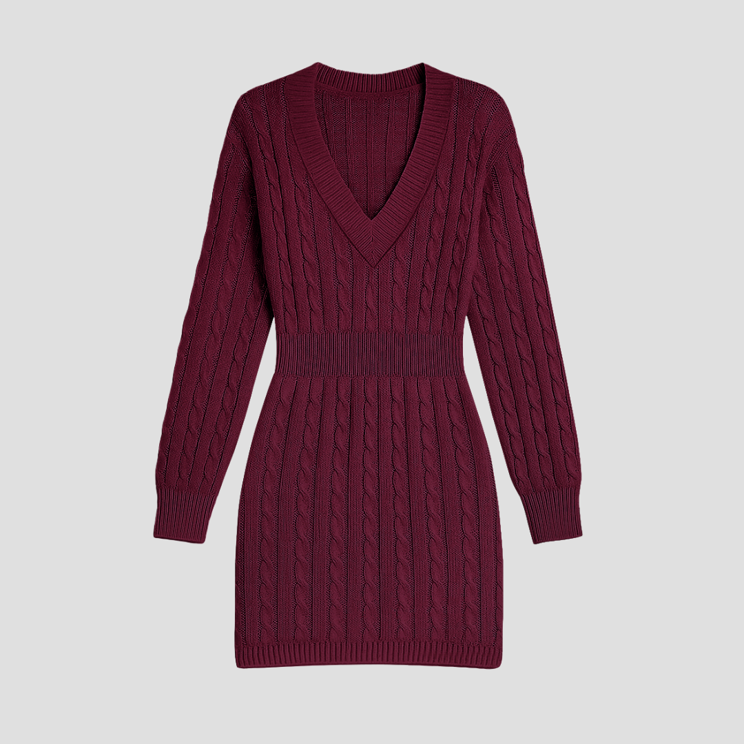 Women’s Cable-Knit Sweater Dress