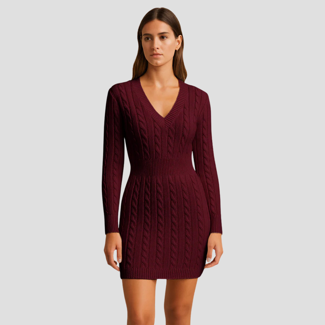 Women’s Cable-Knit Sweater Dress