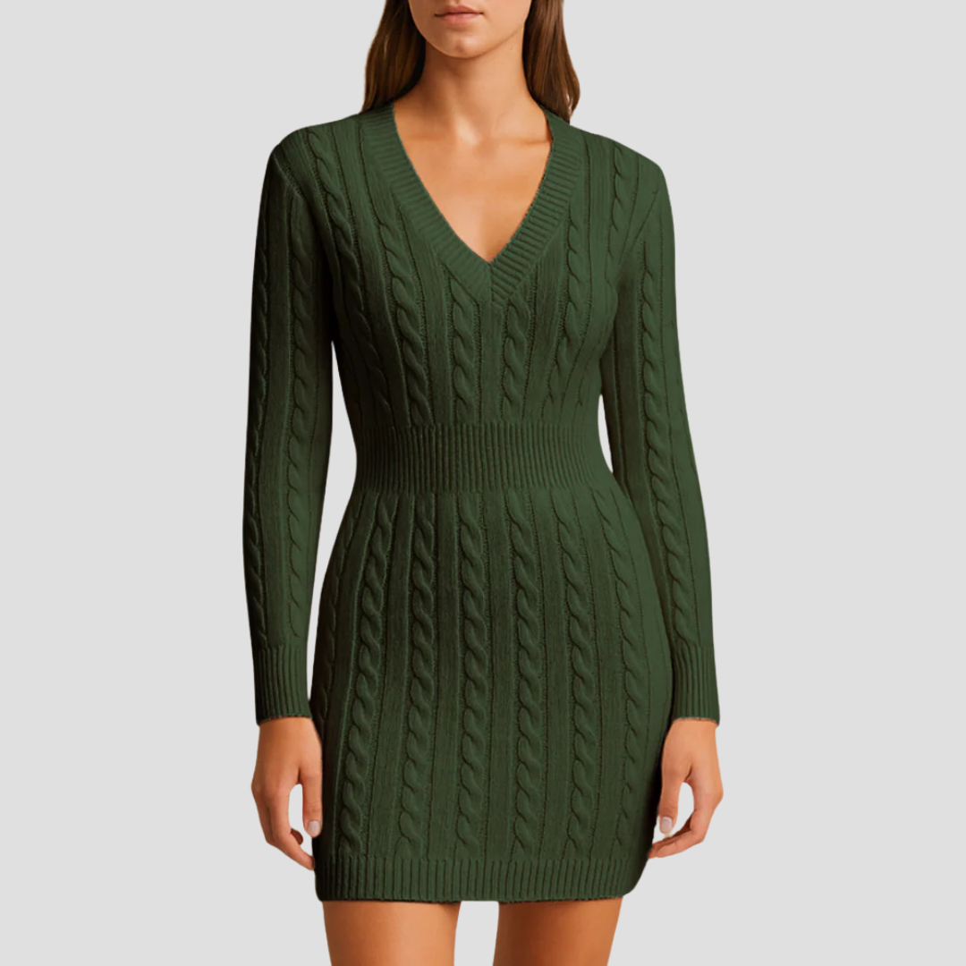 Women’s Cable-Knit Sweater Dress
