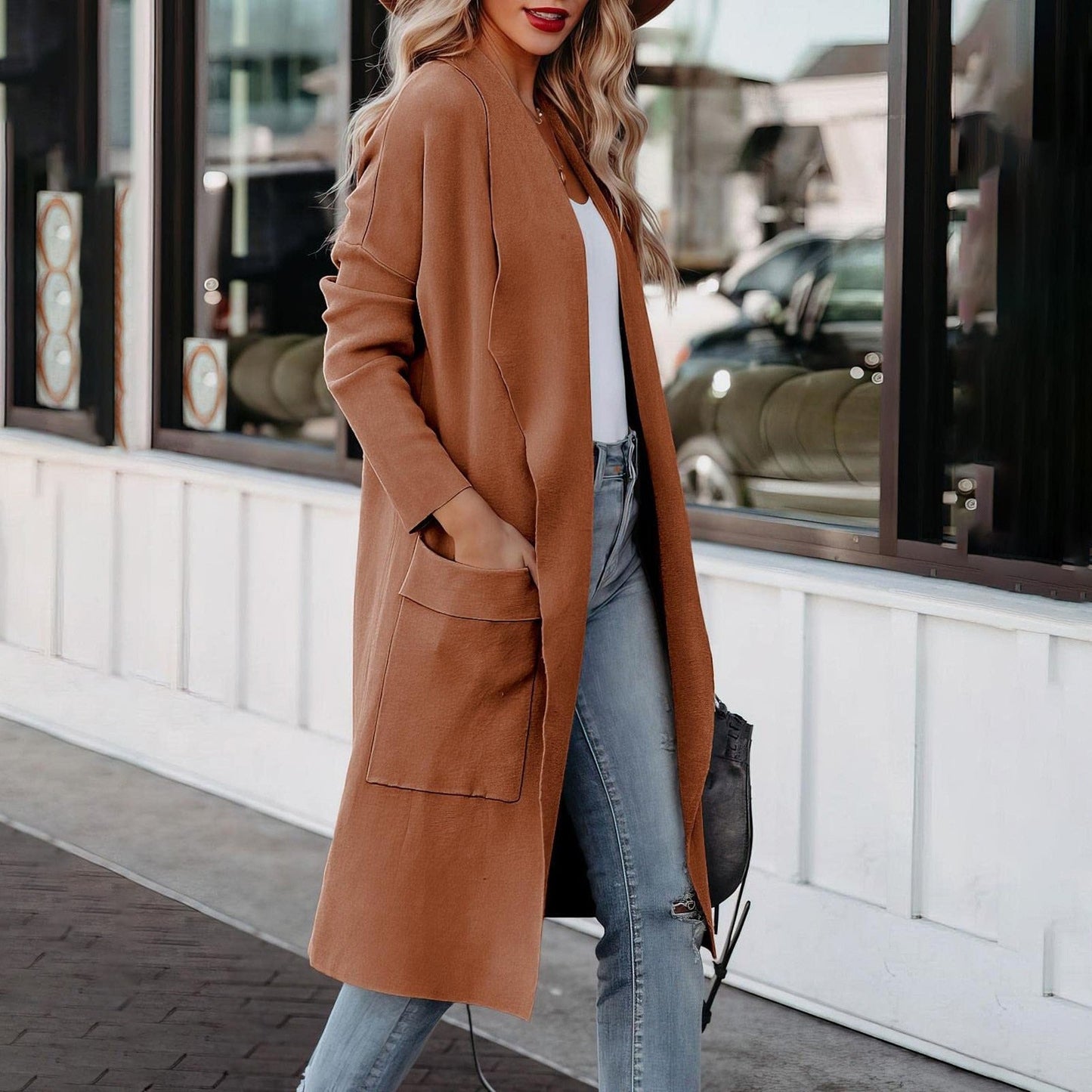 Kylie | Elegant Knitted Winter Suede Coat