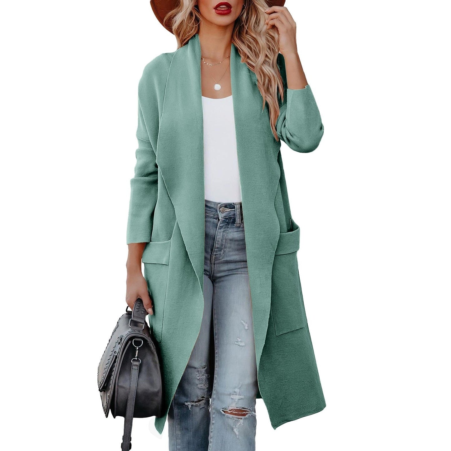 Kylie | Elegant Knitted Winter Suede Coat