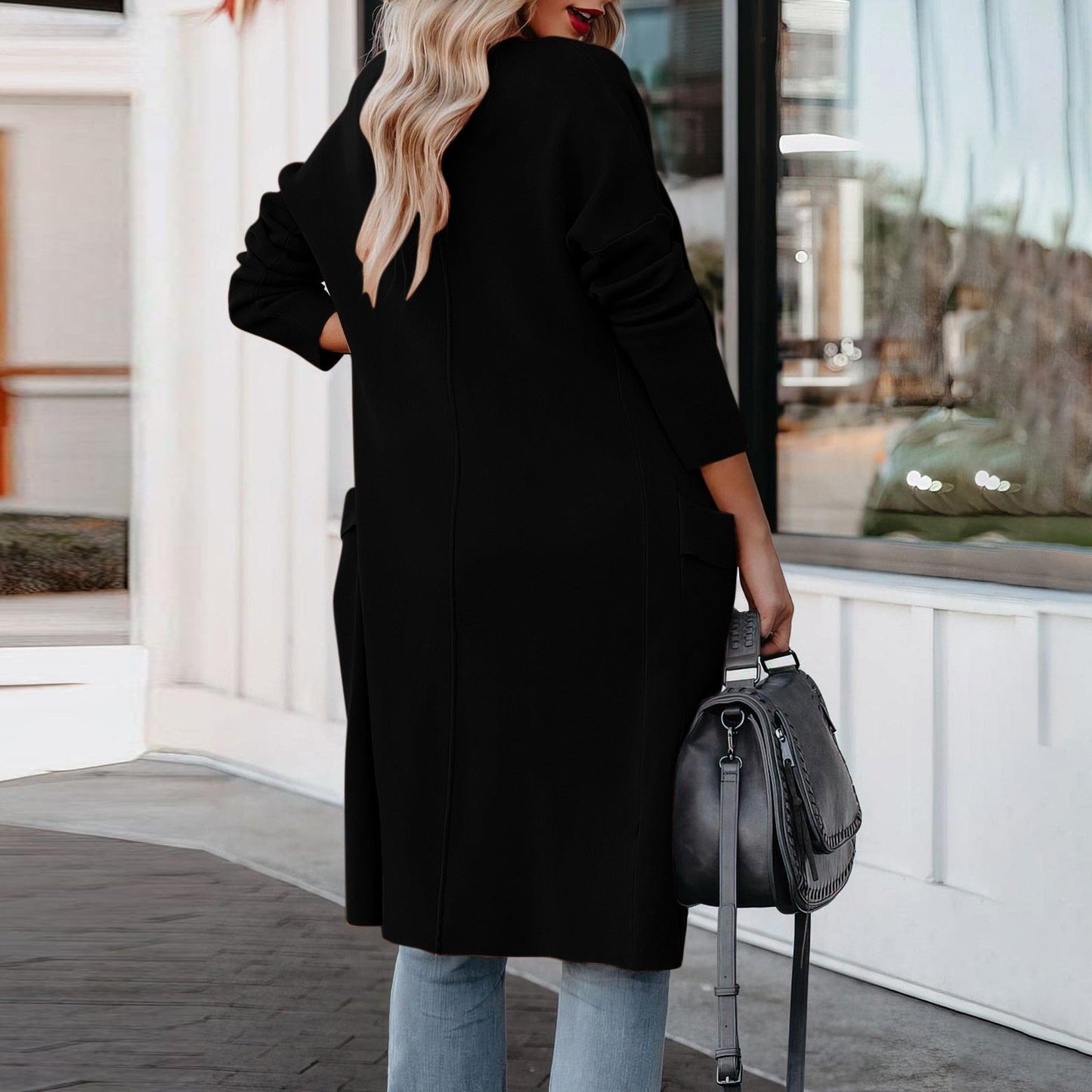 Kylie | Elegant Knitted Winter Suede Coat