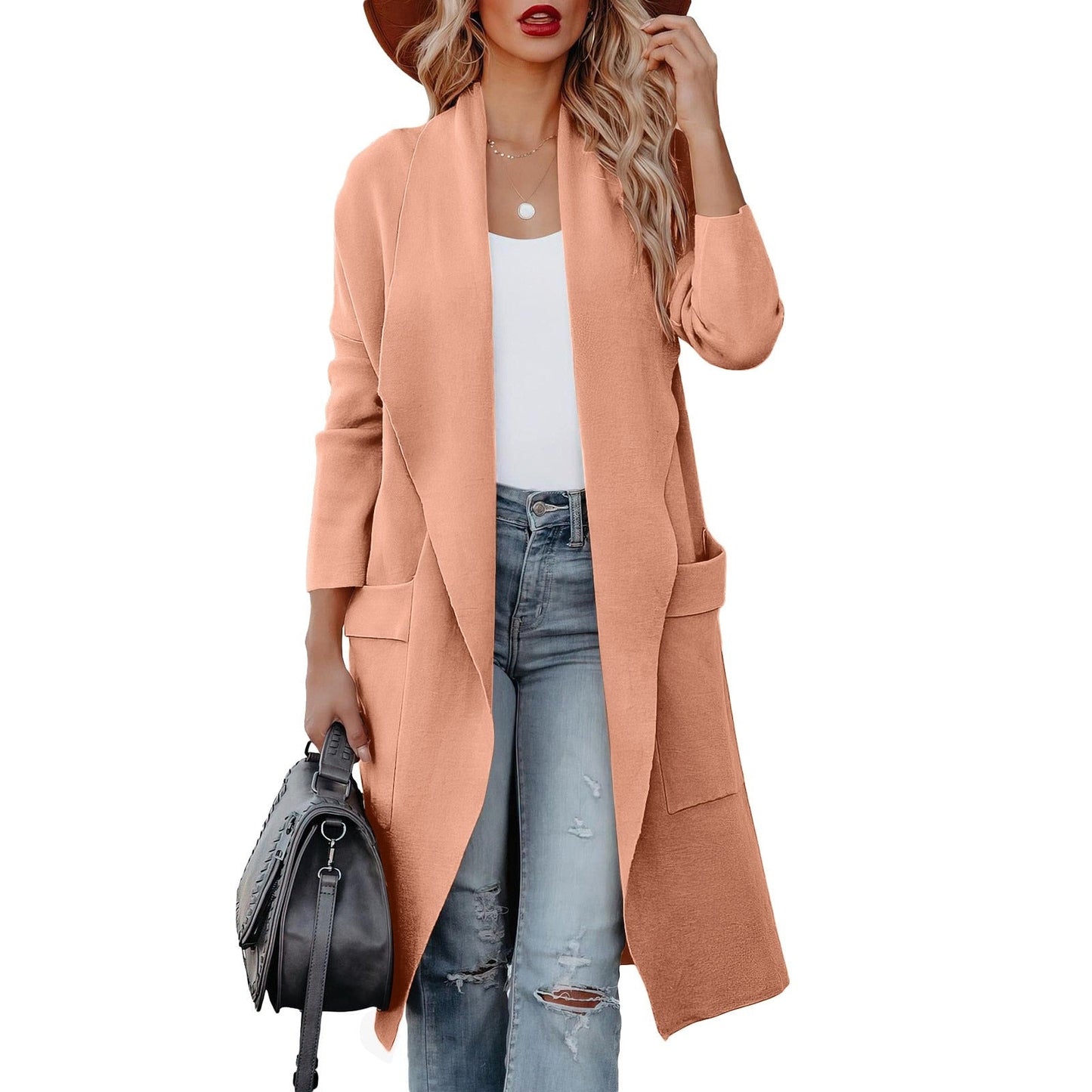 Kylie | Elegant Knitted Winter Suede Coat