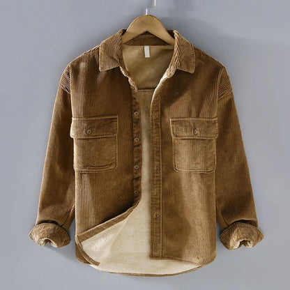 Warm Fleece Lined Corduroy Winter Jacket