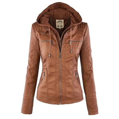 Lyric – Women’s Hooded Moto Jacket with Detachable Hood