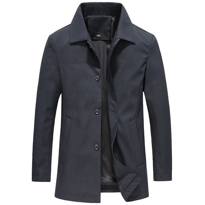 Cevori Stylish Button-Up Trench Coat