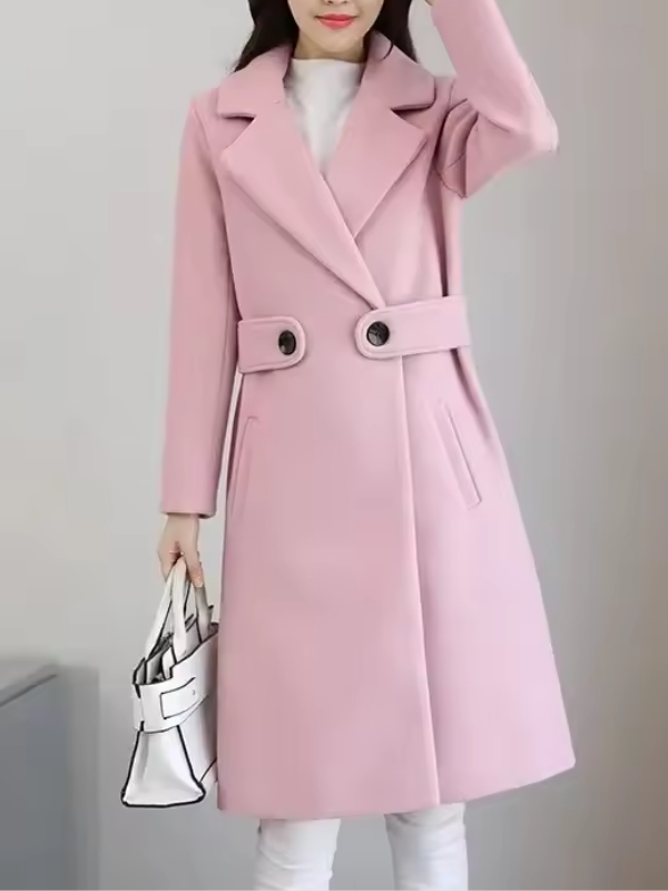 Warm Ladies Belted Winter Coat