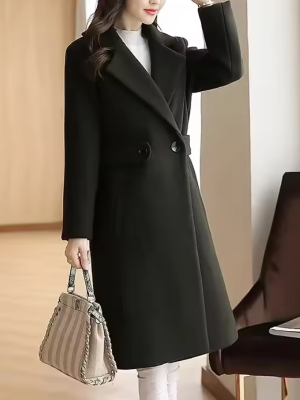 Warm Ladies Belted Winter Coat