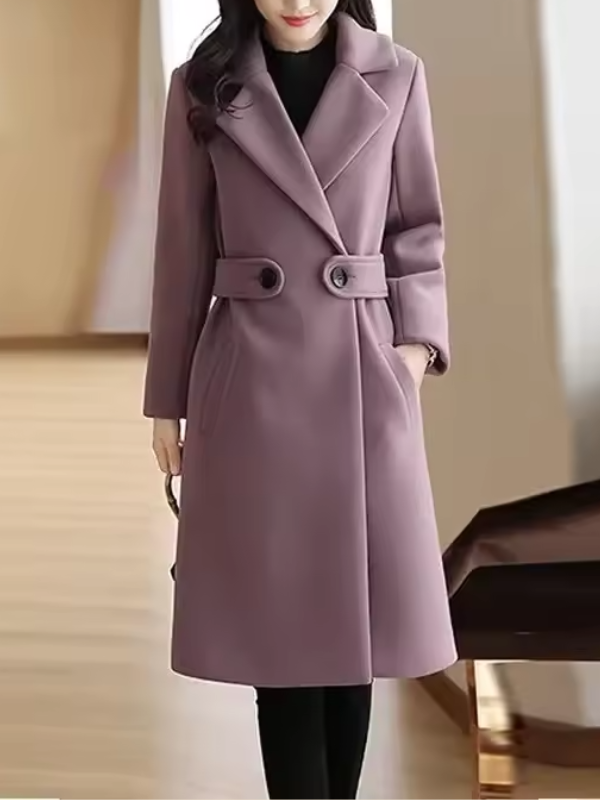 Warm Ladies Belted Winter Coat