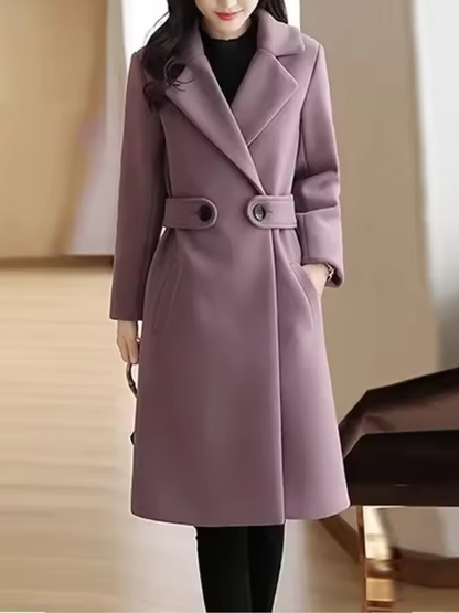 Warm Ladies Belted Winter Coat