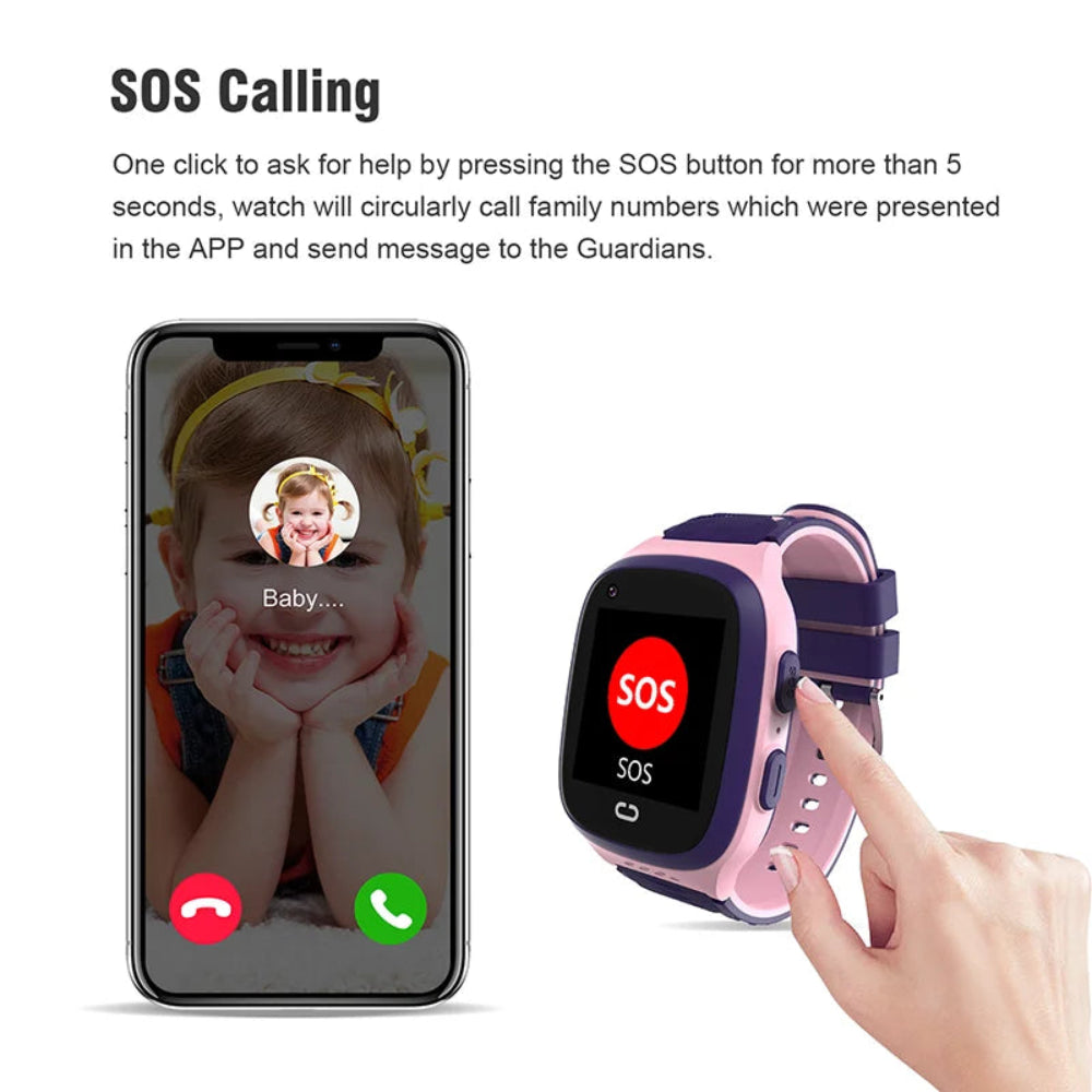 KidVoy | Waterproof Kids GPS Smartwatch – Durable Design with Touchscreen & Camera