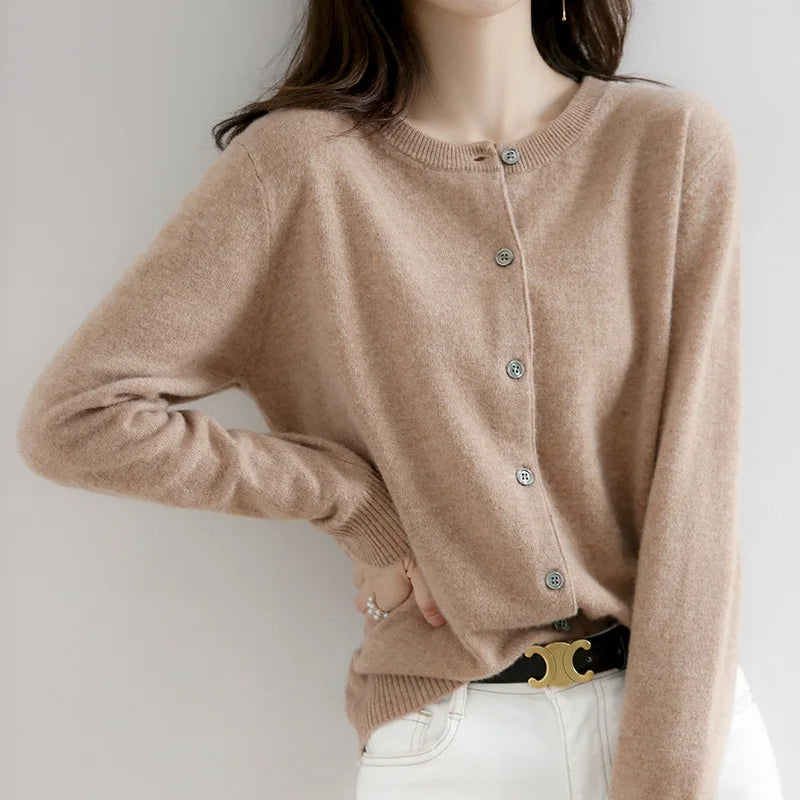 Sophie | Ladies soft cashmere cardigan with button closure
