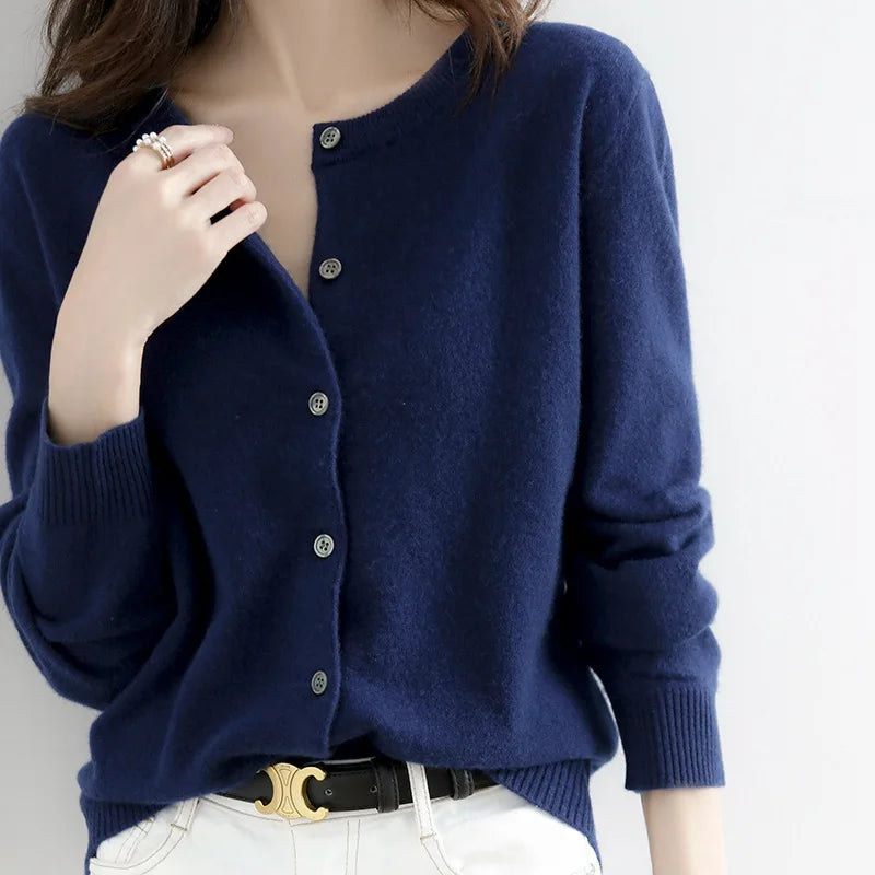 Sophie | Ladies soft cashmere cardigan with button closure