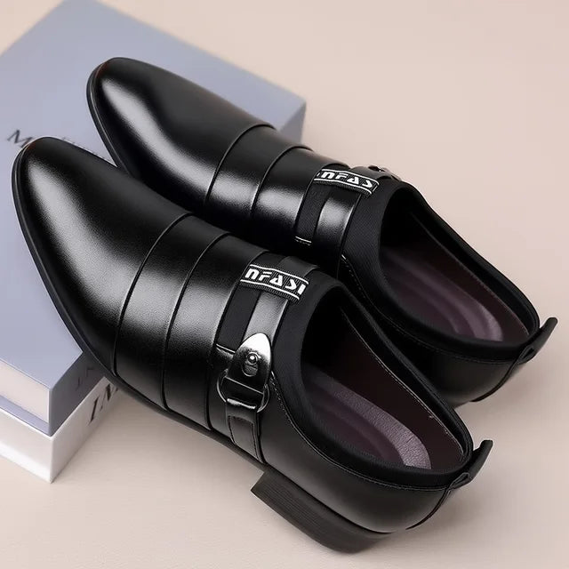 Smart Formal Leather Dress Shoes for Men - BritishElegance