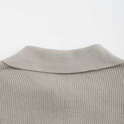 Knit Blend Jumper - Half Zip Collar and Breathable Warmth