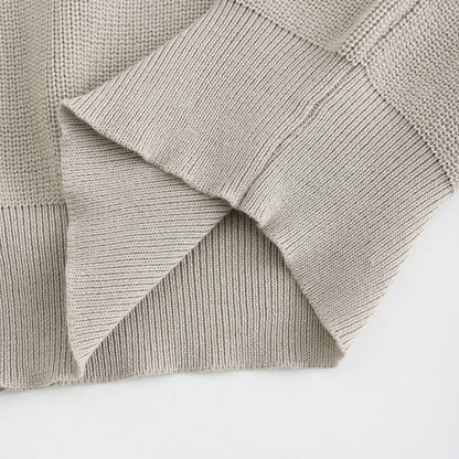 Knit Blend Jumper - Half Zip Collar and Breathable Warmth