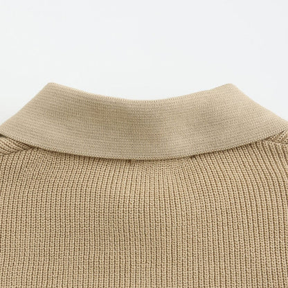 Knit Blend Jumper - Half Zip Collar and Breathable Warmth