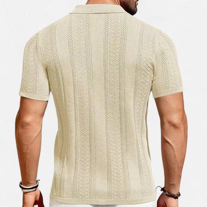 Knit Blend Shirt – Patchwork Panels And Shape Retention