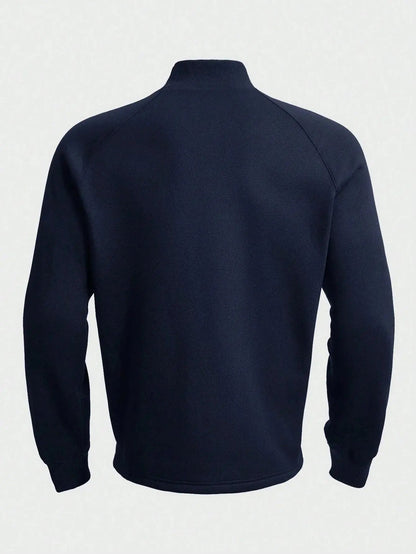 Knit Blend Sweater - Half Zip Neck & Flexible Shape