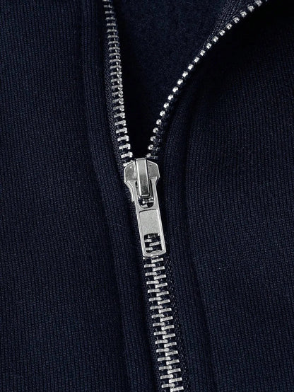 Knit Blend Sweater - Half Zip Neck & Flexible Shape
