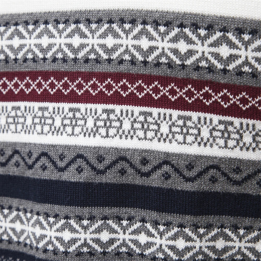 Knit Blend Sweater - High Neck Half Zip & Easy Wear