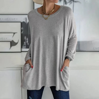 Knit-Blend Sweater - Rounded Shape & Easy Movement Fit