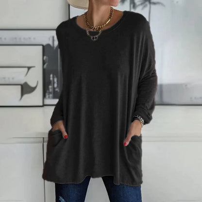 Knit-Blend Sweater - Rounded Shape & Easy Movement Fit