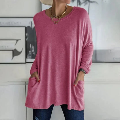Knit-Blend Sweater - Rounded Shape & Easy Movement Fit