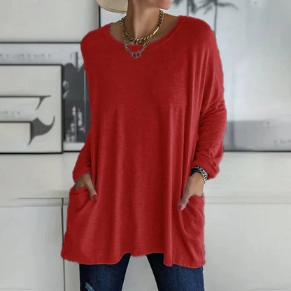 Knit-Blend Sweater - Rounded Shape & Easy Movement Fit