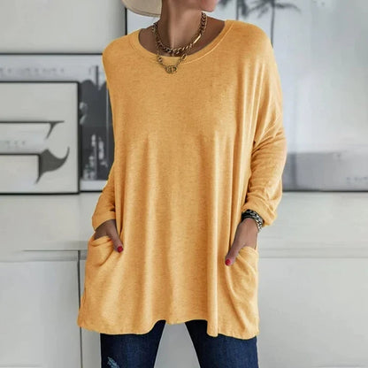 Knit-Blend Sweater - Rounded Shape & Easy Movement Fit
