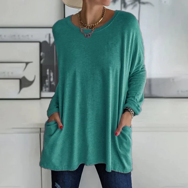 Knit-Blend Sweater - Rounded Shape & Easy Movement Fit